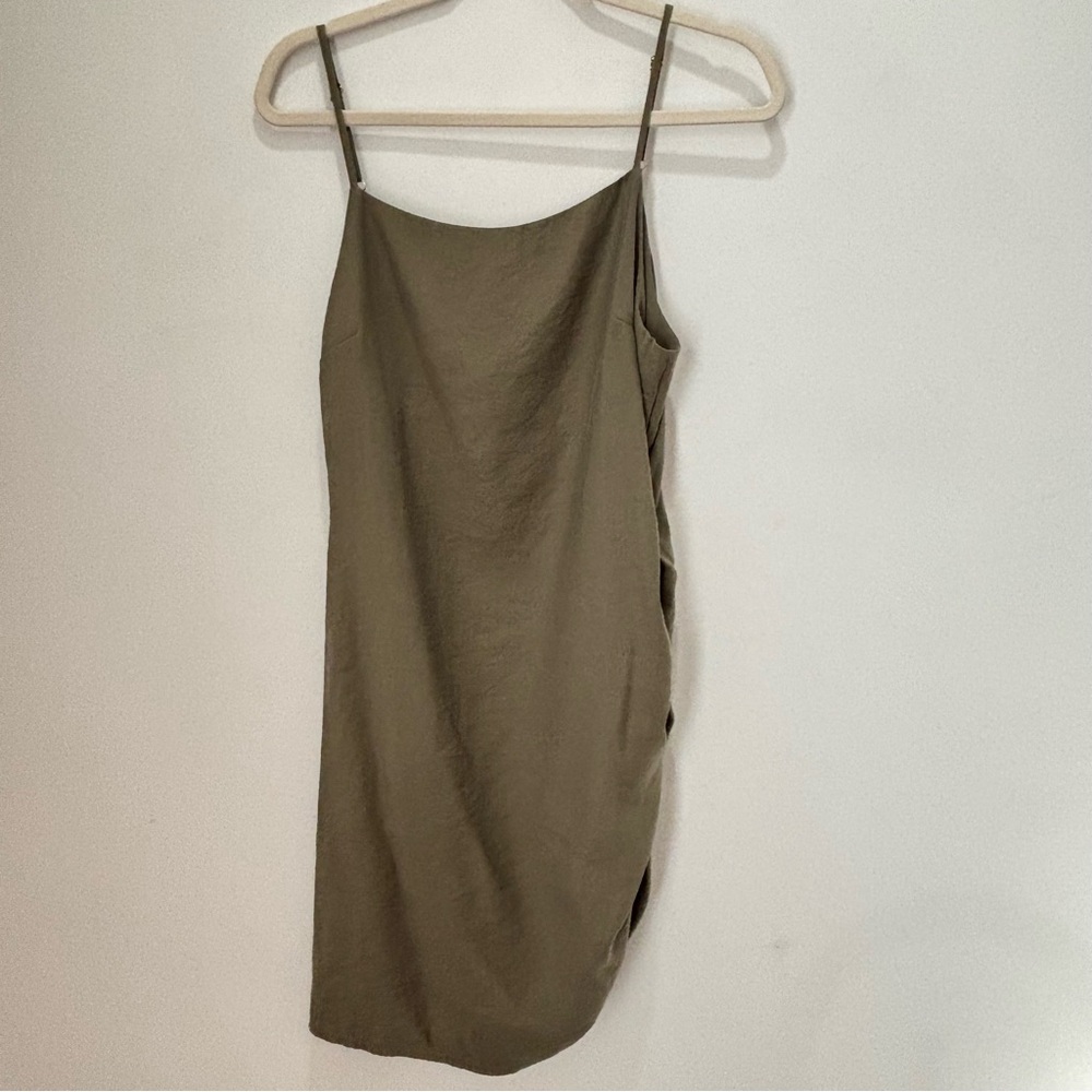 JOA Just One Answer Anthropologie Green Tank Dress Size Large Neutral New L29